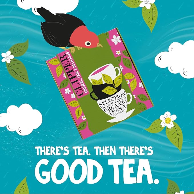 Clipper Tea: Organic Herbal &amp Green Tea Set Gift Box – Tea Selection &amp Sampler with 5 Flavors Including Lemon Ginger and Bedtime Teas – Assorted Tea Bags in Colorful Tea Box 45 Unbleached