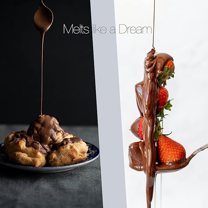 Premium Italian Melting Chocolate Candy Melts 5 Lbs | Only 5 Natural Ingredients | GMO and Gluten Free | Milk DeLuxe Compound Choco | Milk Chocolate Wafers | Resealable Pack | Perfect for Chocolate Fo