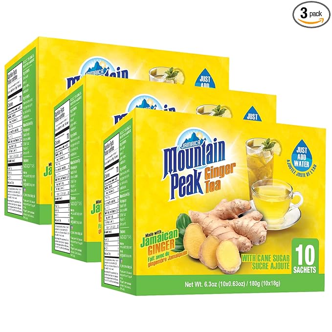 Jamaica Mountain Peak Original Ginger Tea Sweetened1.98 Ounce (Pack of 3)
