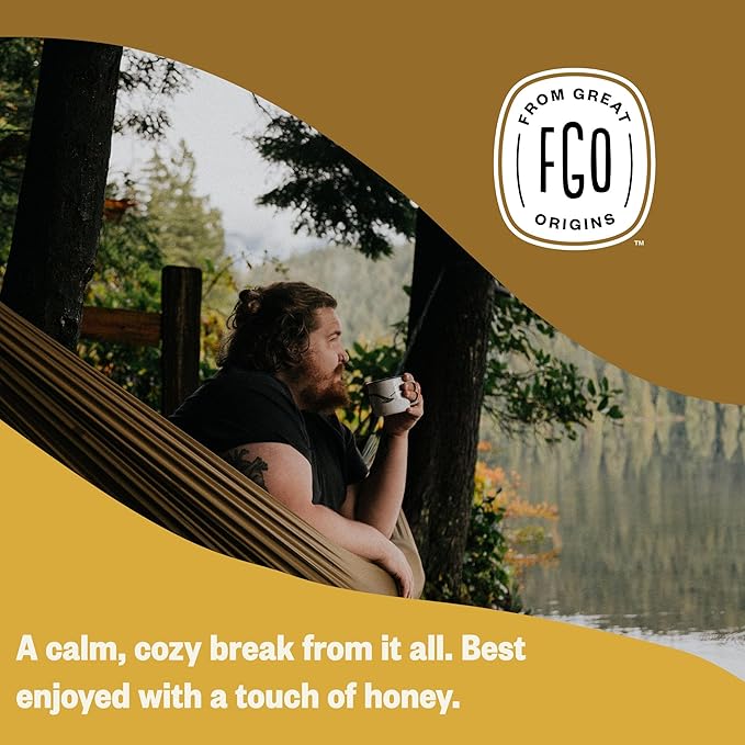 FGO Organic Chamomile Tea 100 Eco-Conscious Tea Bags Caffeine Free Resealable Bag Packaging May Vary (Pack of 1)
