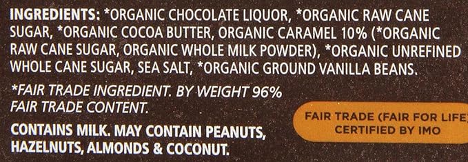 Equal Exchange Organic Chocolate Caramel Crunch with Sea Salt 2.8-Ounce (Pack of 6)