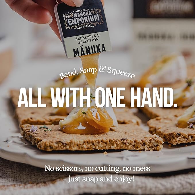 Manuka Emporium Raw Manuka Honey Bundle | MGO 829+ Jar (8.8oz) &amp 24 MGO 263+ Single-Serve Packets | Certified Monofloral New Zealand Honey for Daily &amp Advanced Wellness