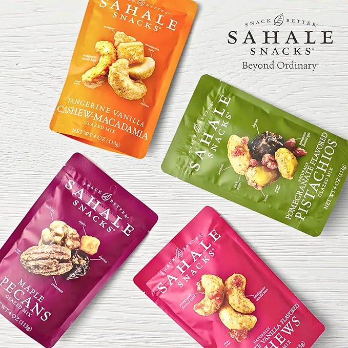 Sahale Snacks Gochujang Almonds Glazed Mix Kosher Gluten Free 4 Ounce (Pack of 6)
