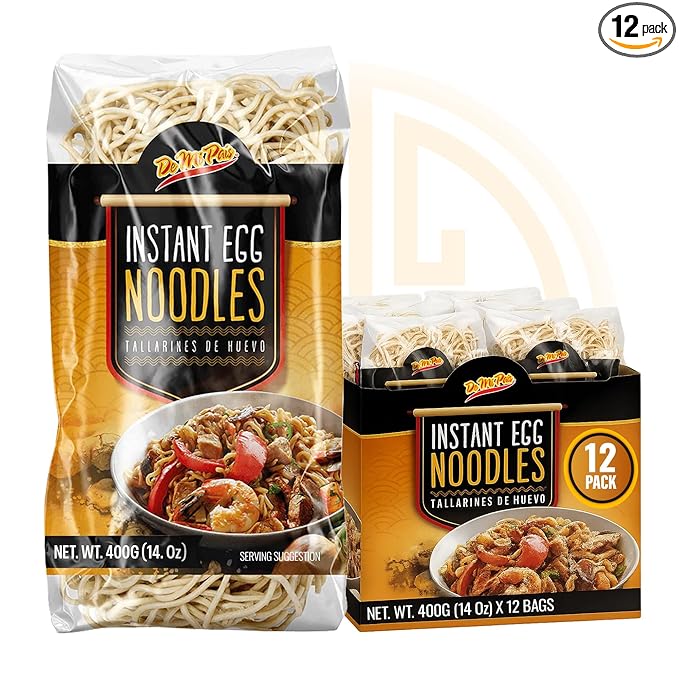 De Mi Pais Egg Noodles – Instant Egg Noodles for Soup Stir-Fry Pasta or Ramen Recipes Traditional Noodles Eggs Crafted in Cambodia Using Traditional Techniques for Rich Flavor – 14 oz | 12-Pack