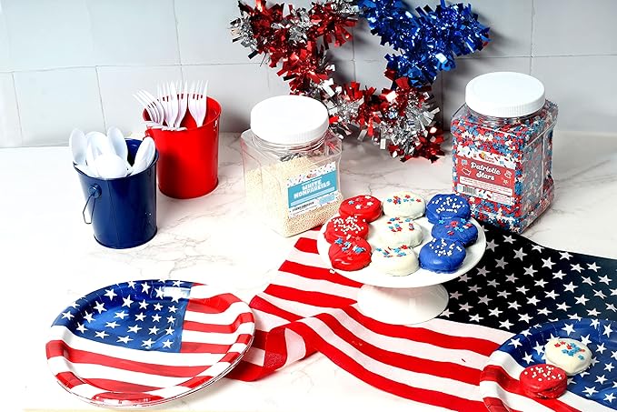 Patriotic Sprinkles - 1.7 Pounds - Red White and Blue Star - Star Confetti for Cupcakes