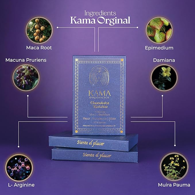 Kama Tantric Chocolate Candy - Organic Chocolate Infused with Potent Adaptogens - Boosts Connection and Vitality - Chocolate Gift Box (Kama - 15 Bars Master Kit Original Dark Chocolate)