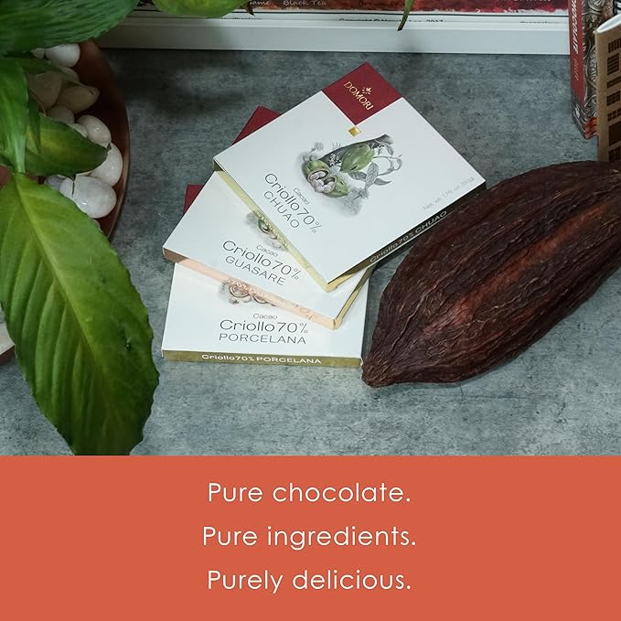 Domori Criollo Bundle | Vegan Soy Free Gluten Free | 1.8oz Bars 3-Pack