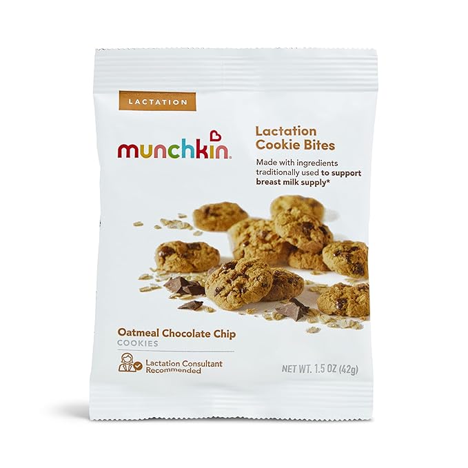 Munchkin Milkmakers Lactation Cookie Bites Oatmeal Chocolate Chip 10 Ct