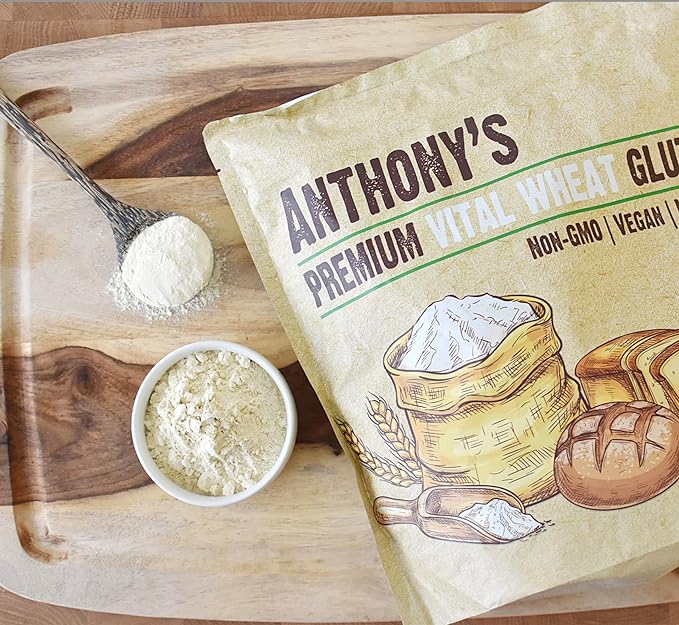 Anthony's Vital Wheat Gluten 4 lb Vegan Non GMO Keto Friendly Low Carb