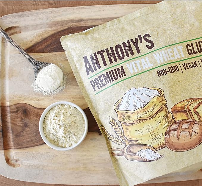 Anthony's Vital Wheat Gluten 4 lb Vegan Non GMO Keto Friendly Low Carb (Pack of 2)
