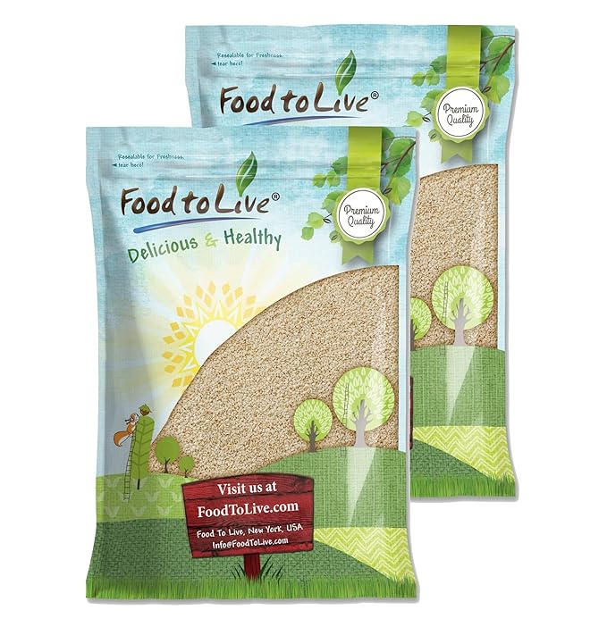 Hulled Sesame Seeds 18 Pounds — Non-GMO Verified Whole Raw White Sesame Seeds Kosher and Vegan Unroasted Bulk Sesame. High in Magnesium Iron and Calcium. Perfect for Tahini Paste
