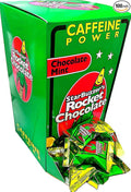 Rocket Chocolate Milk Chocolate Mint Flavored Caffeinated Chocolate Truffles 100 count Mini
