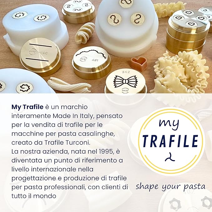 Die Line Pro N°39R Pappardelle Rigate 19 mm made of POM with professional inserts compatible with the Philips Pasta Maker Avance/7000 series