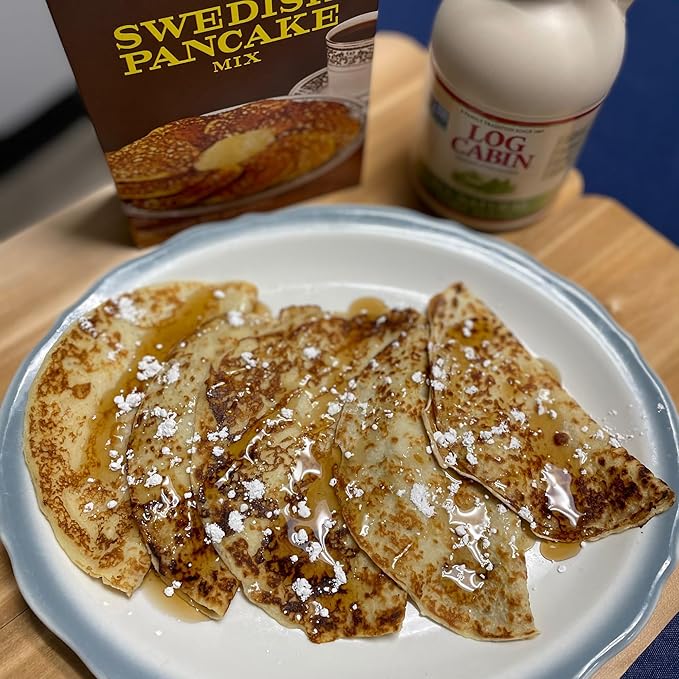 Lund’s Swedish Pancake Mix Deliciously Thin &amp Light Pancakes 12 oz Traditional Scandinavian Recipe - Easy Mix for Breakfast or Brunch [Pack of 3]