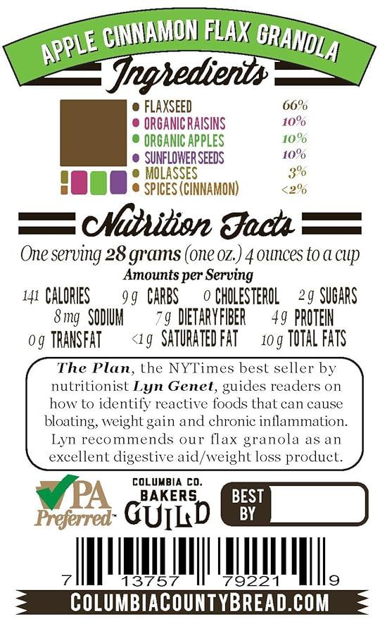 Flax Granola - Variety Pack: Fruit &amp Berry Pumpkin Spice Ginger Chia and Apple Cinnamon - The Plan Friendly Gluten Free - 12 oz 4 pack