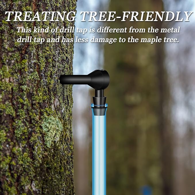 Nosiny 500 ft Maple Syrup Tree Taps Vacuum Tubing Lines with 20 Pieces Maple Sap Spiles for Syrup Collection