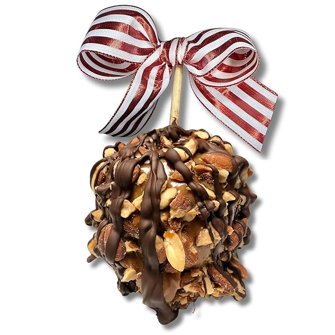 TV's Deli &amp Diner Gourmet Jumbo Caramel Apple | Caramel Toasted Almonds &amp Dark Chocolate | Handmade &amp Freshly Prepared (Almond Dark Chocolate)