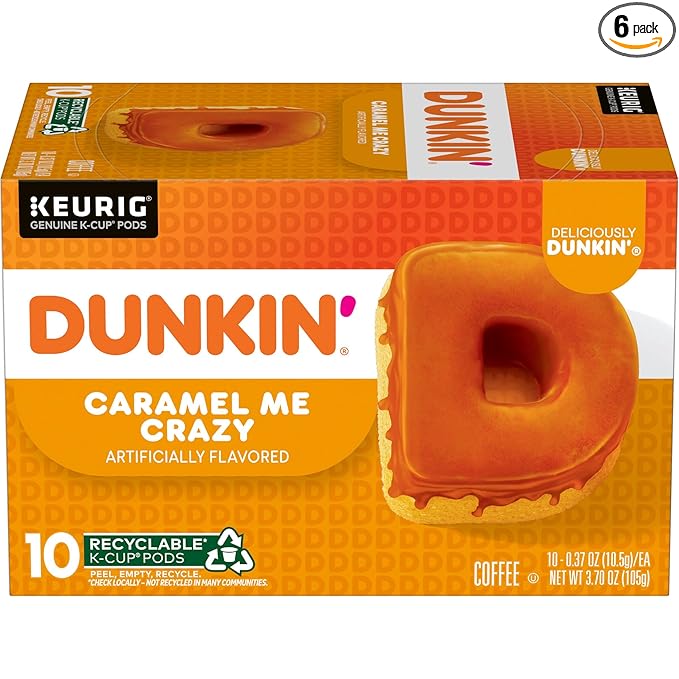 Dunkin' Caramel Me Crazy Flavored Coffee 60 Keurig K-Cup Pods