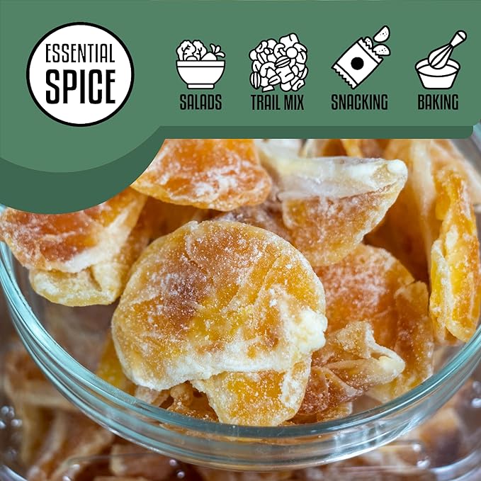 Essential Spice Dried Mandarin Orange Slice 1 Lb – Soft &amp Chewy Sweet &amp Tangy Perfect for Snacking Baking and Toppings – Gourmet Quality Vibrant Citrus Flavor – Great for Salads Oatmeal