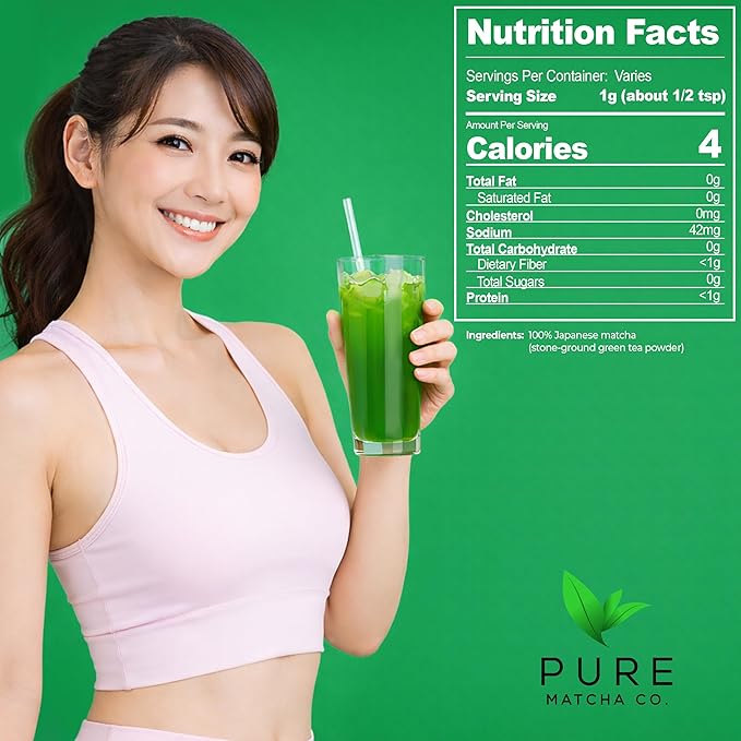 Pure Matcha Co | Premium Ceremonial Grade Matcha Green Tea Powder | Authentic Japanese Origin | Sugar Free | 30g 1.06oz