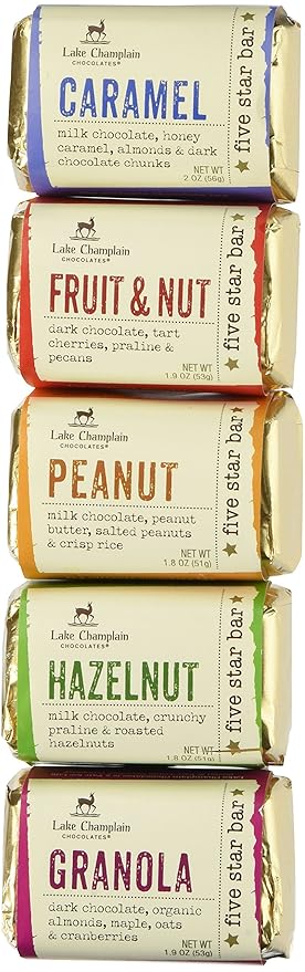 Five Star Chocolate Bars - Assorted 5 pack