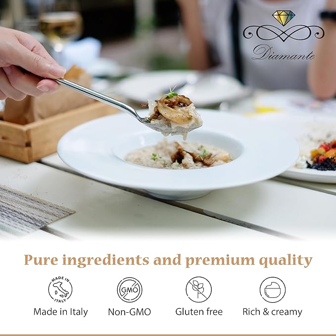 Diamante Italy Cream of Balsamic with White Truffle Vinegar of Modena IGP - Gourmet &amp Luxurious Vinegar for Dressing Dipping &amp Glazing - Non GMO &amp Made in Italy - 250ml