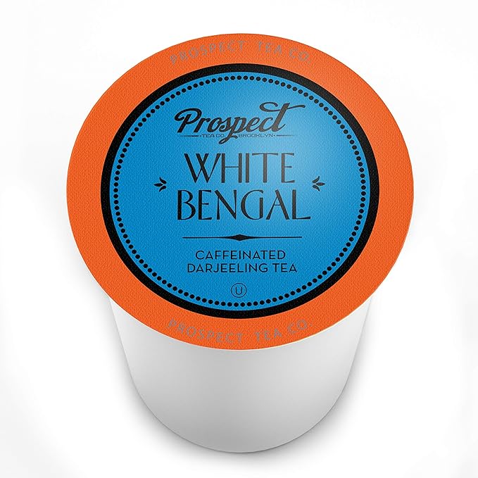 Prospect Tea Co. White Bengal Darjeeling Tea Pods Compatible with K Cup Brewers Including 2.0 40 Count