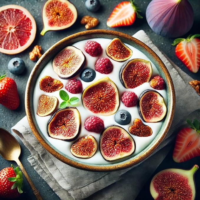 Drink Botanicals | Freeze Dried Figs Fig Slices Chips | 100% Natural | 200+ Slices | Edible | 120 Grams 4.23 oz | For Baking Cereal Topper Yogurt Cake Cocktail Decorations | PET Jar GMO-Free