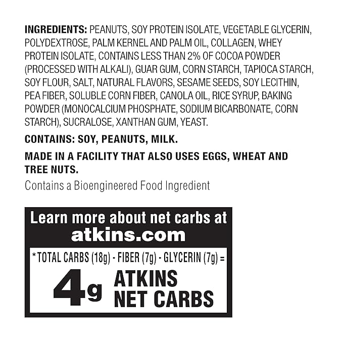 Atkins Chocolate Peanut Butter Pretzel Bar - 5 CT