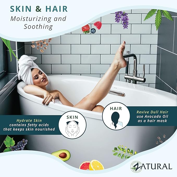 Zatural 100% Avocado Oil Pure Natural without Additives Clean Cold Pressed Non-GMO Vegan: For Cooking Frying Baking and for Sauces Dressings Marinades Salads (32 Ounce)