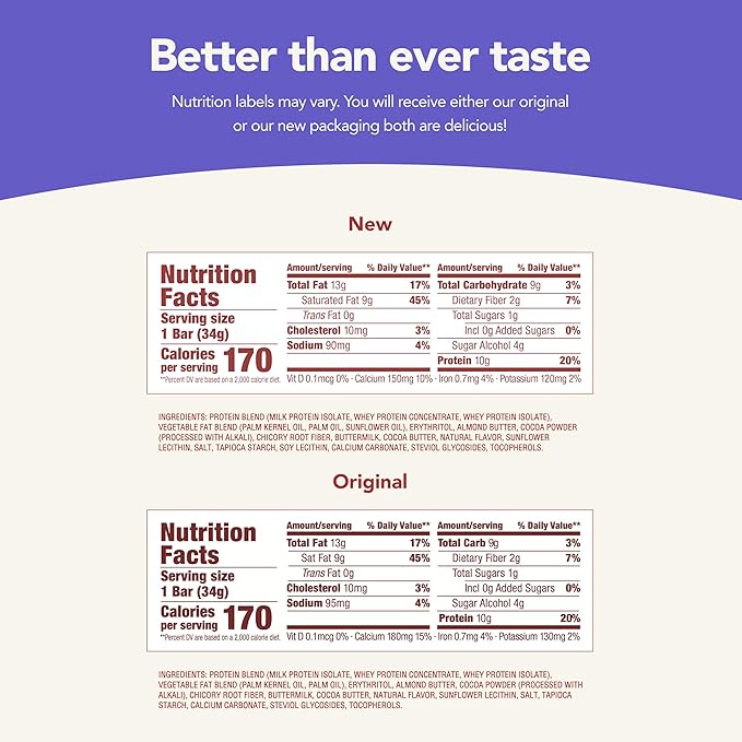 think! Delight Keto Protein Bars Healthy Low Carb Gluten Free Snack - Chocolate Mousse Pie 10 Count (Packaging May Vary)