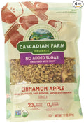 Cascadian Farm Organic Cinnamon Apple Granola Cereal No Added Sugar 11 Ounces (Pack Of 4)