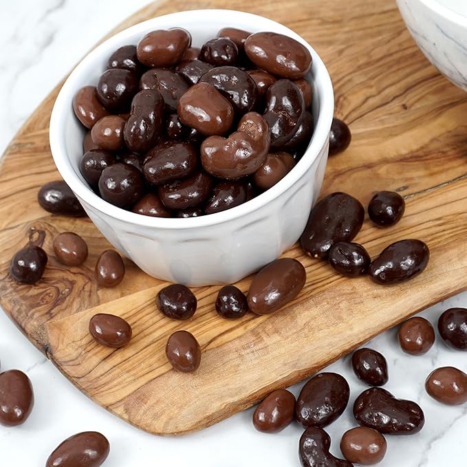 Bridge Mix 2 Pound Bulk Bag Milk and Dark Chocolate Covered Raisins Peanuts Almonds Cashews and Pecans