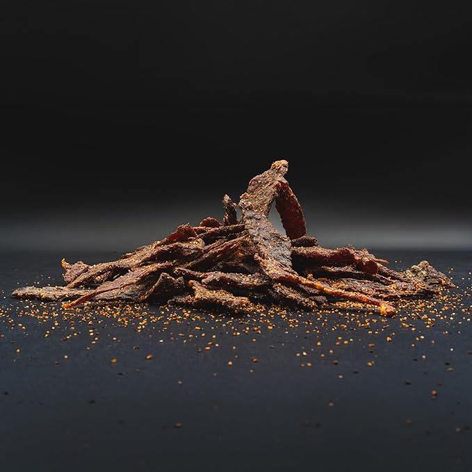 Centennial Cuts Beef Jerky – Serrano Stampede – High Protein Zero Sugar Zero Carbs Spicy Serrano Pepper Sea Salt and Black Pepper – 7 oz Snack