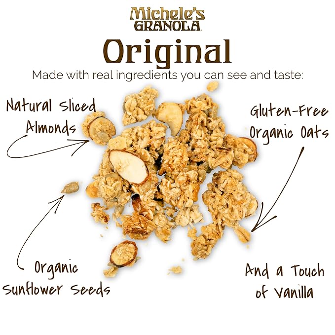 Michele's Granola Original and Almond Butter Gluten-Free &amp Non-GMO 5lb Bulk Bag Pack of 2