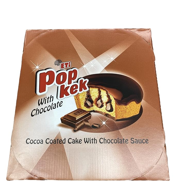 ETI PopKek [ Cocoa Coated Cake with Chocolate Sauce] (pack of 24)