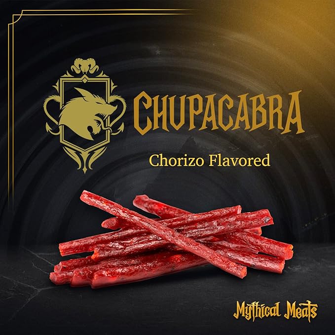 Mythical Meats Original Flavor Chupacabra 12-Pack Snack Sticks – Chorizo Mexican Style – Dried &amp Dehydrated Meats Seasoned to Perfection – High Protein Snacks