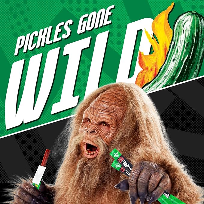 Jack Link's WILD Spicy Dill Pickle Meat Sticks - Ready to Eat Protein Snacks - 6g Protein per Serving - (20 Pack) 1 oz Meat Snacks