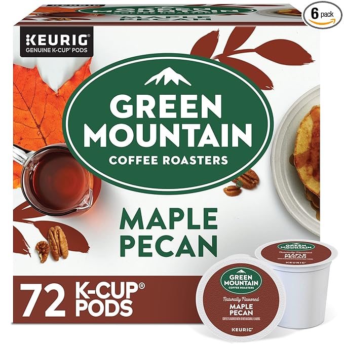 Green Mountain Coffee Roasters Maple Pecan Single-Serve Keurig K-Cup Pods Flavored Light Roast Coffee 72 Count
