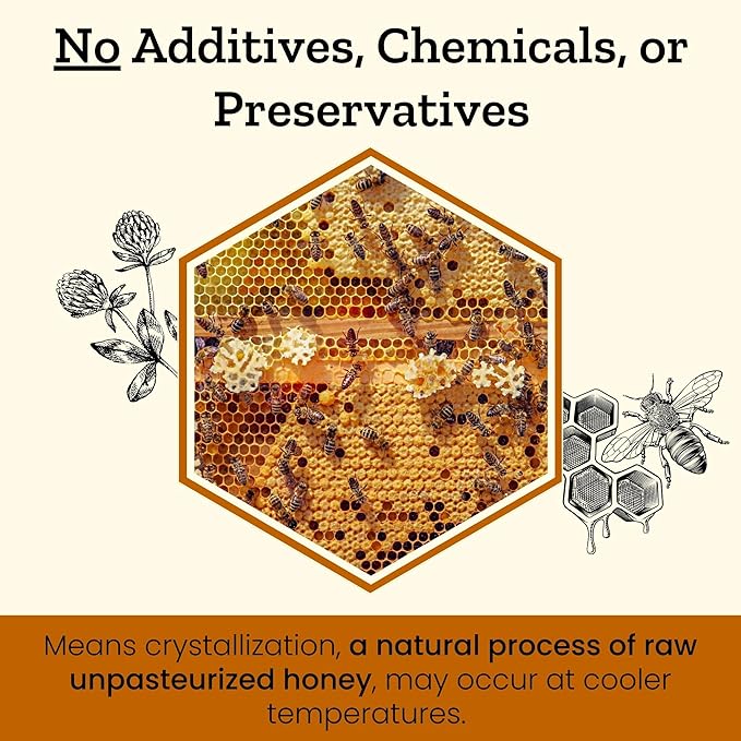 Altay Raw Mountain Honey - 100% Pure Unfiltered Unpasteurized Ethically Sourced - Glass Jar 908g / 35.2oz