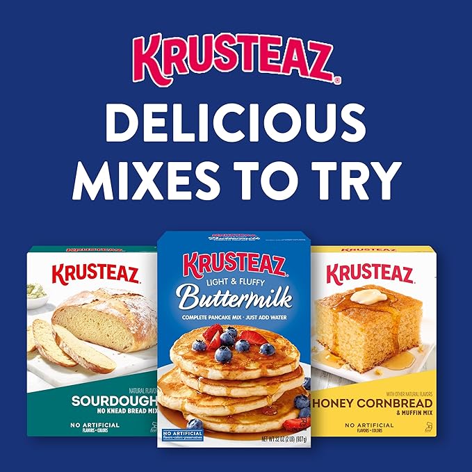 Krusteaz Complete Pancake Mix Blueberry Pancake Mix 25.2-Ounce Box (Pack of 8)
