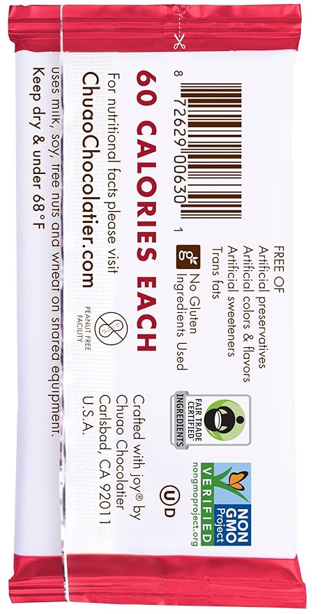 Chuao Chocolatier Spicy Maya Dark Chocolate Bars | Gourmet Cinnamon Cayenne Artisan No Preservatives | 24 Pack (0.39 oz each)