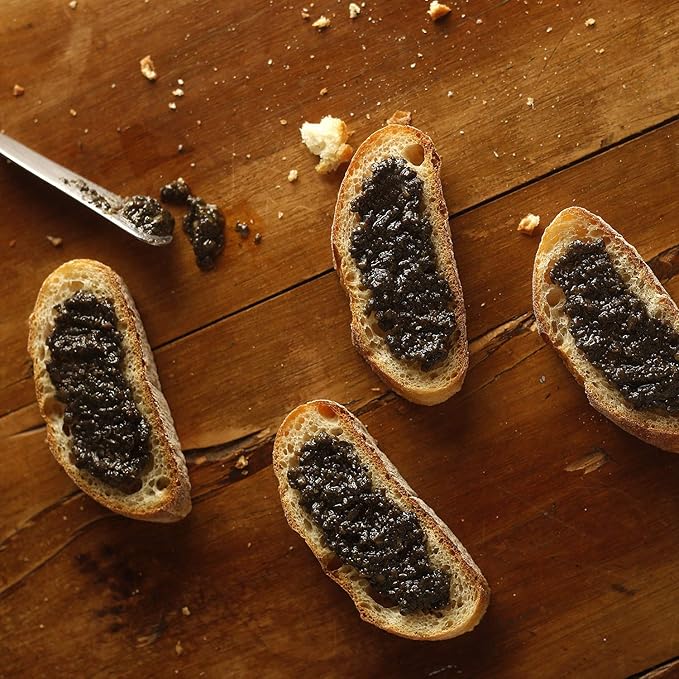 TRUFFLES USA Black Truffle Sauce 2.82 oz Jar - Imported from Italy - Fresh Sauce for Pasta Chicken Steak Vegetables Bread - Unique Gourmet Recipe