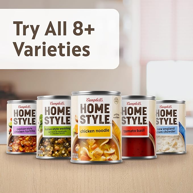 Campbell’s Homestyle Soup Cheese Tortellini with Italian Sausage 16.3 Oz Can (Case of 12)