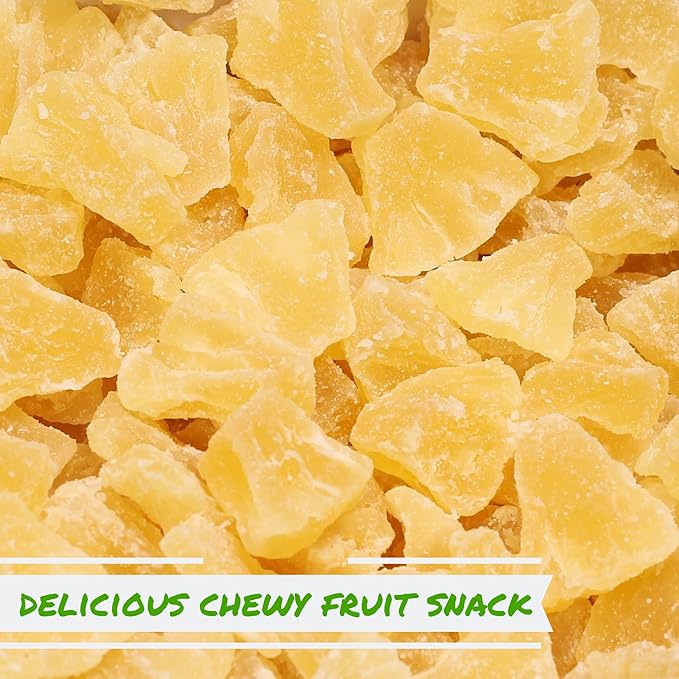 Delicious Dried Pineapple Chunks by It's Delish - 5 Lbs Bulk Bag | Lightly Sweetened Candied Fruit Low Sugar Vegan &amp Kosher Dry Fruit Snacks