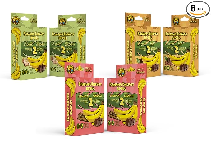 Ipanema Valley Banana Energy Bites Variety Pack (Cinnamon Ginger Coffee)
