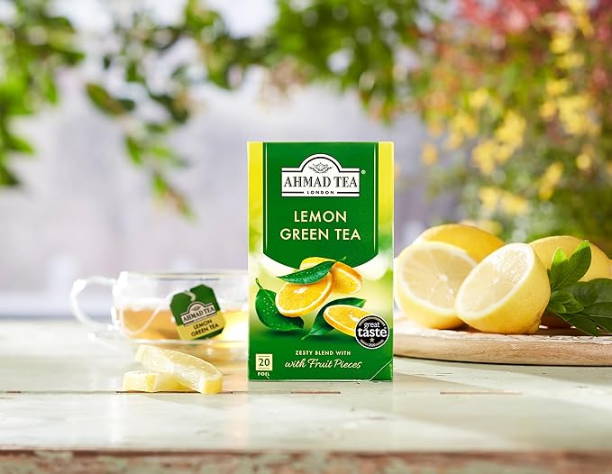 Ahmad Tea Lemon Green Tea 20-Count Boxes (Pack of 6)