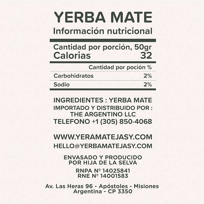 JASY Yerba Mate Tea – Agroecological Loose Leaf Naturally Aged 24 Months Unsmoked Gluten-Free Vegan – 2.2 lb (35.27 oz) Cloth Bag (1kg | 2.2lb With Drawstring Closure 1 Count)