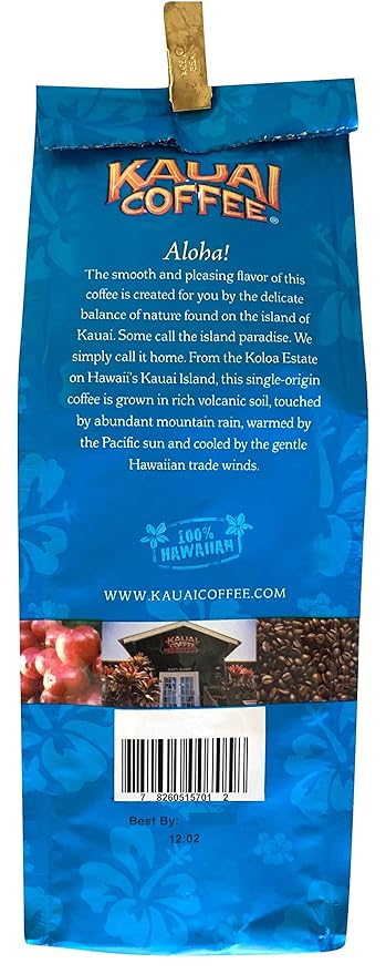 Kauai Coffee Hawaiian Dark Roast Whole Bean Coffee