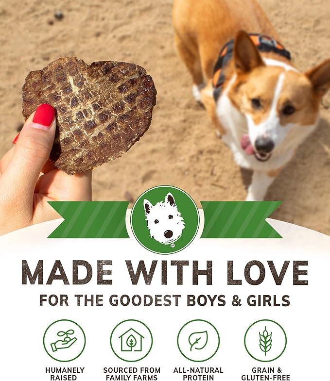 Wiley's Beef Jerky Pet Treats Grain Free All-Natural Human Grade Made in The USA (Beef 2-Pack 4 oz. Bags)